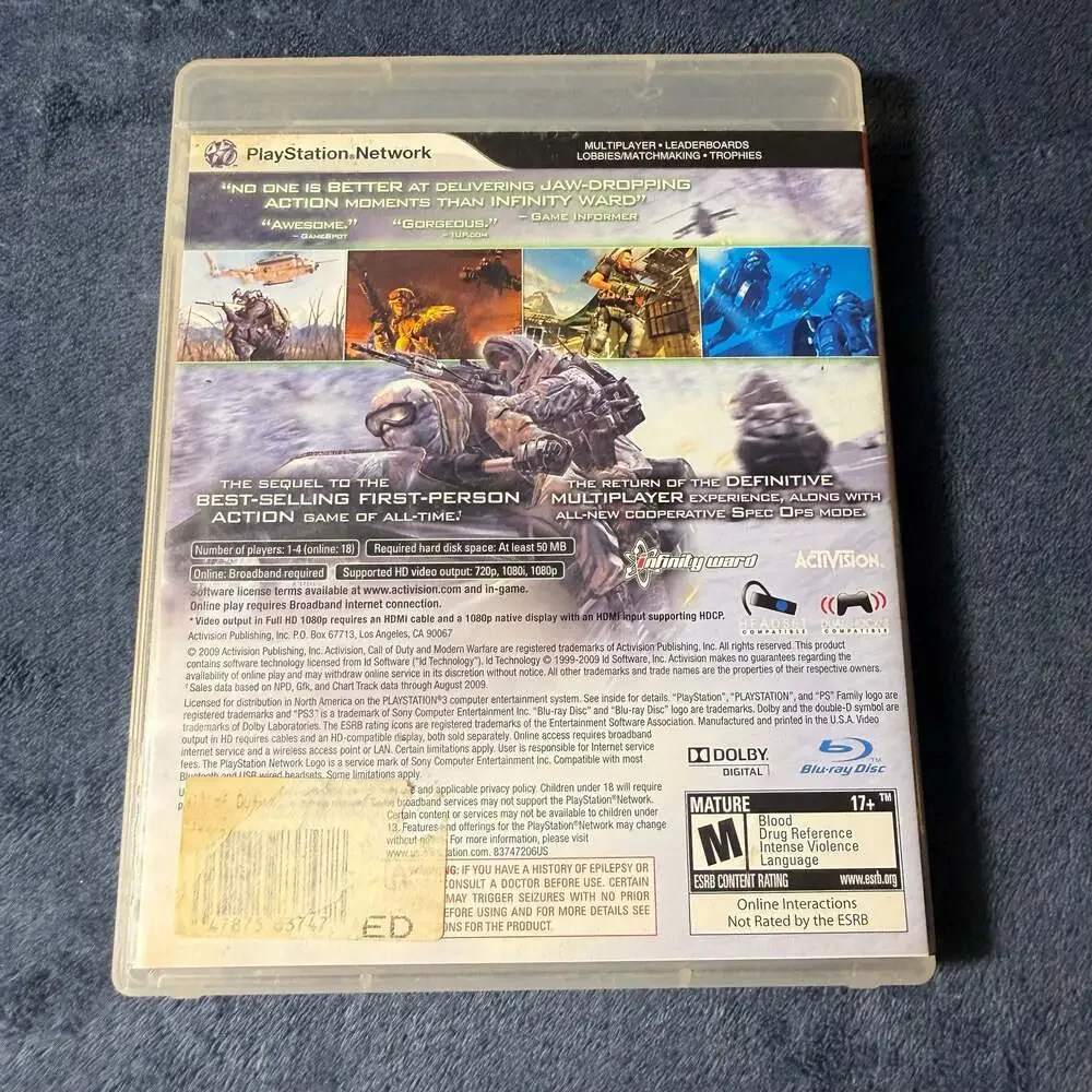 Call of Duty: Modern Warfare 2 (PlayStation 3, 2009)